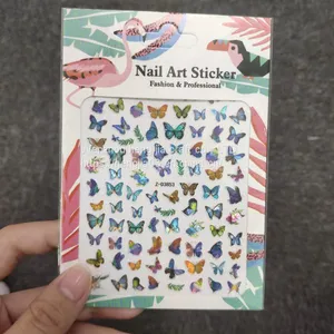Butterfly Nail Sticker Fantasy Laser Color Butterfly Nail Decal Designs Manicure Nail Decoration Tool thumbnail-5