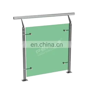 Top Grade Tempered Glass Balustrade Balcony Glass Railing thumbnail-3