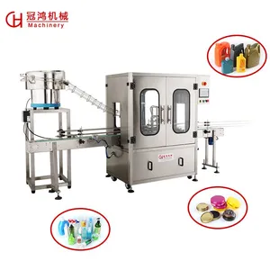 Hot Sale Plastic Lids Caping Tightening Machine Lubricant Oil/cooking Oil/ Urea Automatic Capping Machine With Lid Loader thumbnail-1