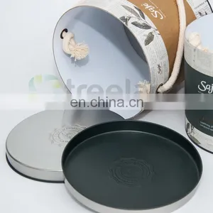 Fancy Offset Print Paper Cylindrical Gift Boxes With Handle thumbnail-4