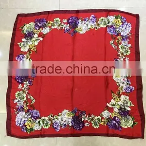 New Style Satin Silk Muslem Square Scarf thumbnail-1
