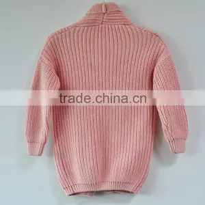 Winter Outer Coat Cotton Sweater 100% Pure Cotton Cardigan Sweater for Girl thumbnail-2