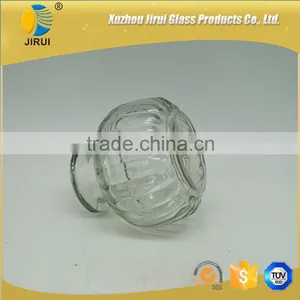 Clear Glass Candle Holder Pumpkin Shaped thumbnail-6
