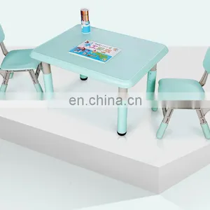 Learning Drawing Toy Plastic Baby Table and Chair Set Height Adjustable Small Children Home Reading Study Tables Kids thumbnail-2