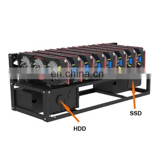 Factory Hot Sale Factory Wholesales 8 Gpu Steel Open Air Shell Case Rig Rack Graphics Card Rig Frame thumbnail-3