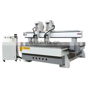 SENKE Factory Price 1325 3 Axis Doble Heads CNC Router Wood Working Machinery T-Slot Table thumbnail-2
