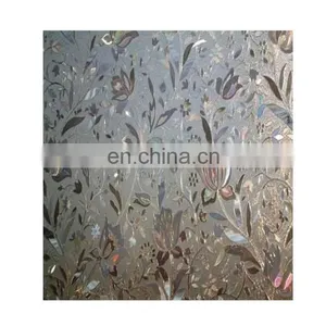 Clear Customized Design Tempered Stained Frosted Decorative Embossed Pattern Glass thumbnail-3