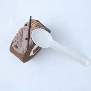 100% Bagasse Dinner Spoon Sugarcane Biodegradable Tableware Disposable Chinese Soup Serving Spoon thumbnail-3