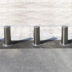 UPARK Anti-collision Remote Metal Parking Posts Auto Not Hydraulic With Mini Box LED Safety Rising Bollard thumbnail-3