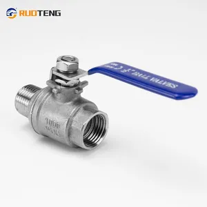 [RUOTENG] Stainless Steel 304 316 2PC F/M NPT Threaded Ball Valve With Locking Device thumbnail-3
