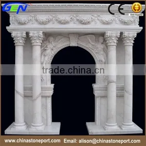 Hot Sale Freestanding Insert Indoor Marble Fireplace thumbnail-1