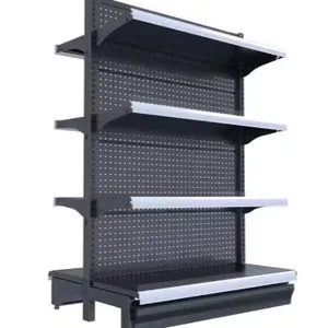 Grocery Store Shelving Steel Panel Storage Rack Goods Display Shelves thumbnail-3