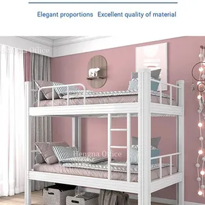 Labor Camp Metal Bunk Bed Jubail: 400kg Loading Capacity, Squeak-Free Steel Bed With Rubber Foot Mats for Industrial Camp Housing thumbnail-2