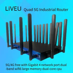 Liveu True 5g Multi-card Industrial Router With Triple-network Compatibility, 5g Triple-network Compatibility Multi-network Fusion Outdoor Live Streaming Router, Four-card 4g/5g Industrial Router thumbnail-2