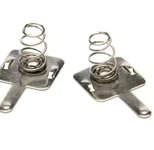 OEM Customized Metal Stainless Steel Electrical Remote Control Battery Holder Spring AA Contacts Spring thumbnail-2
