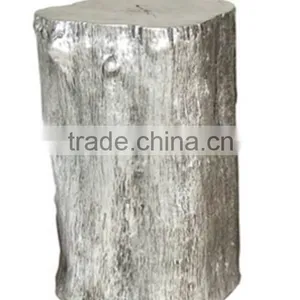 Log Style LIVING ROOM'S Stool Made by Aluminium From India / SILVER Log Stool thumbnail-1