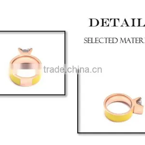 Fashion Jewelry Big Rings 316l Stainless Steel Yellow Gold Costume Ring thumbnail-3