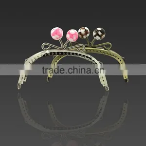 12.5CM Ball Kiss Lock Round Coin Purse Frame DIY Scew in Clutch Smooth Purse Frame thumbnail-2