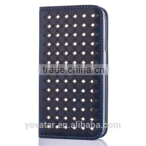 Colorful Laser Carving Case Hollow Out Leather Case for Samsung S7 thumbnail-5