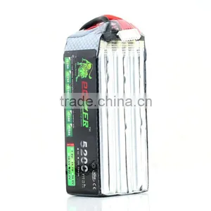 LION 22.2V 5200MAH 30C rc Battery for Helicopter Rechargerable Battery thumbnail-1