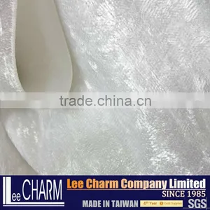 Piece Dye Polyester Cream Velvet Fabric thumbnail-1