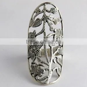 Antique Filigree Design Ring, Silver Jewellery India, Online Silver Jewellery thumbnail-5