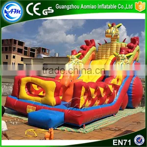 Cartoon Inflatable Dragon City Playground Slide Inflatable Zenith Dragon for Kids thumbnail-1