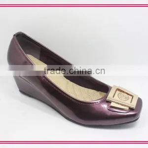 Wholesale Big Buckle Platform Wedge Heel Women Shoes thumbnail-1
