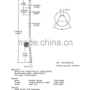 SP1-031170-F01 Information and Communication Technology Testing Probe Needle or Printed Ciecuit Board Testing Pin thumbnail-1