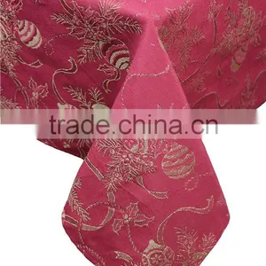 Hot Sale Polyester Fanshion Design Jacquard Custom Tablecloth thumbnail-1