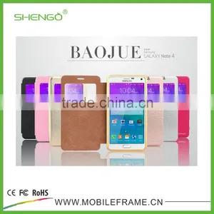 Luxury Leather Flip Mobile Phone Case for Samsung Galaxy Note4 thumbnail-1