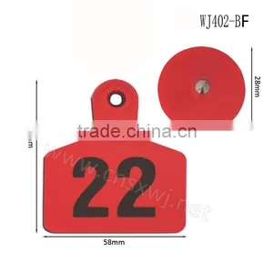 Plastic TPU Ear Tag With Metal Neil Male Tag WJ402-BF thumbnail-1
