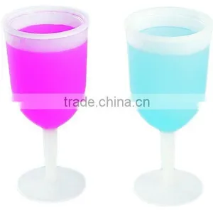 12OZ Double Wall Goblet Ice Cup Plastic Wine Cup thumbnail-1