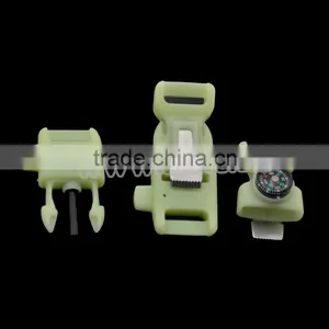 1/2"Fire Starters Whistle Compass Buckle for Paracord Bracelet the New for 2016 Quality Choice thumbnail-5