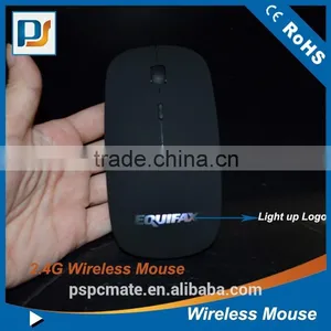 Laser Engraved LED Light Logo Mouse Wireless for Laptop PC thumbnail-2