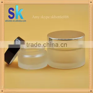 Popular Colorful 50ml Cosmetic Glass Jar for Skin Care Cream thumbnail-1