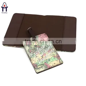 World Map Printing PU Passport Holder thumbnail-2