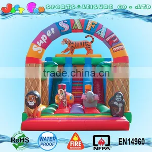Super Safari Inflatable Slide, 3d Tiger Giant Slide for Children thumbnail-1