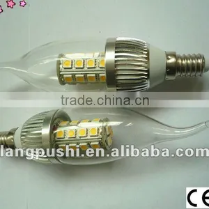 Dimmable E14/E27 SMD 5050 LED Candle Light Bulb, 85~265V, Factory Price thumbnail-1