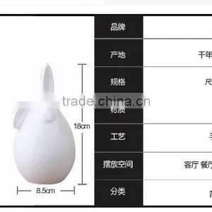 Jingdezhen BHM-123 Ceramic Easter Rabbit Figurines Collectables Decoration Wholesales thumbnail-3