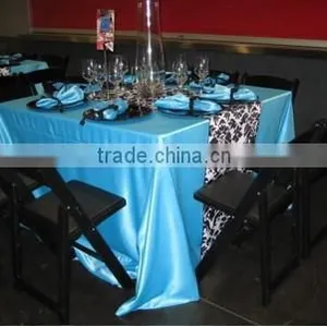 Elegant Shiny Satin Plain Table Cloth for Wedding thumbnail-1