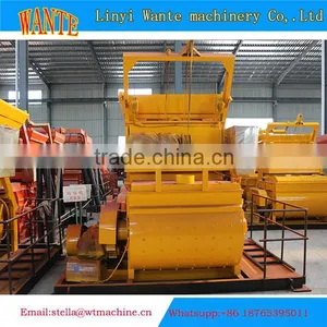 Trade Assurance JS500 Industrial Cement Mixer/ Twin Shaft Concrete Mixer for Block Making Machine thumbnail-1