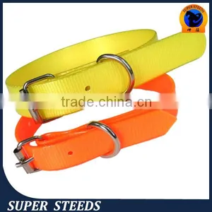 French TPU Dog Collar in Blaze Orange Adjustable thumbnail-1