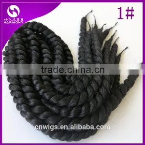 ( Black Color 1# ) STOCK 18inch 100grams Synthetic Afro 2X Twists Havana Mambo Hair Jumbo Braiding Hair Extensions thumbnail-1