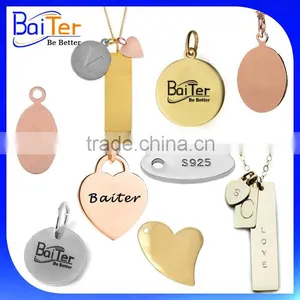 Custom Made Metal Rectangle Dog Tag/Engraved Blank Personalized Stainless Steel Rectangle Dog Tag Necklace thumbnail-2