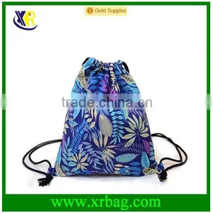 Custom Durable Full Print Cotton Drawstring Backpack Bag thumbnail-1