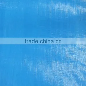 TEAR RESISTANT WATERPROOF PP /PE TARPAULIN BLUE COLOUR FINISHED STRIPED HEM 1 METER INTERVAL ANTI-AGING TRUCK-COVER ANTI-UV thumbnail-1