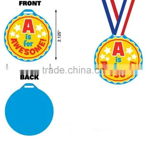Hot Sale Custom Cheap Fashionable Sport Souvenirs 3D PVC Rubber A Is For Awesome Award Medals With Ribbon for Promotional Gifts thumbnail-3