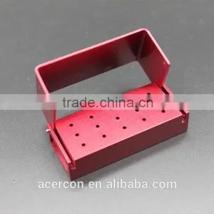 Hot Sale 15 Holes Aluminium Dental Bur Holder(red) thumbnail-2