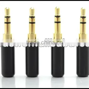 Audio Gade OEM Hi End Gold Plated 3.5-B Gold Plated 3.5MM Male Headphone Terminal Black thumbnail-1